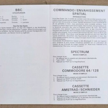 Commando (Elite) BBC Micro cassette like new