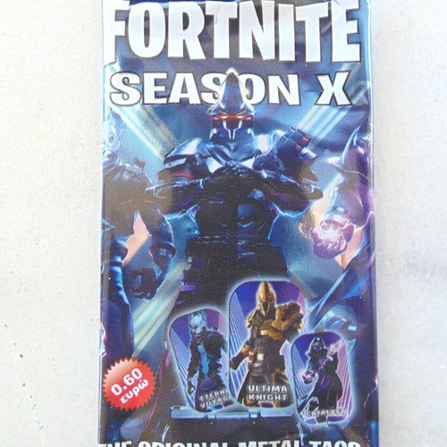 Fortnite Season X Metal Tags Complete Box with 50 Sealed Packets