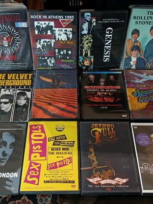 DVD Rock μουσικής σαν καινούργια, πακέτο 18 τεμαχίων
