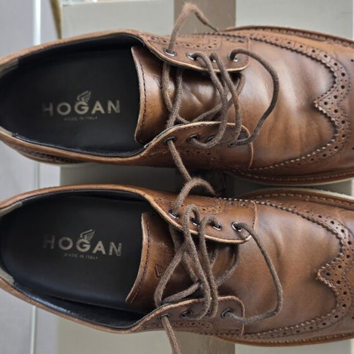 Hogan men's brown leather brogues size 8.5 (42.5)
