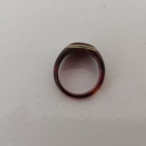 Vintage Prison Ring celluloid with turtle effect, like new