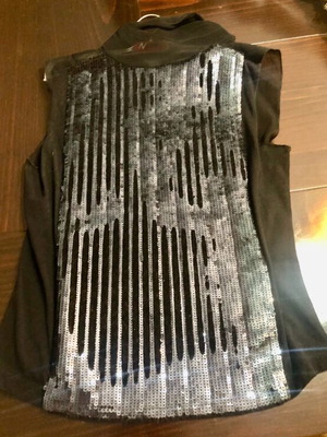 Alberta Ferretti blouse with sequins black, new, size L