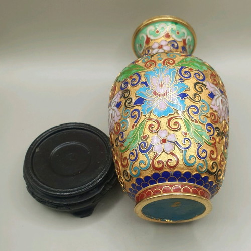 Cloisonné vase like new, 13.5 cm