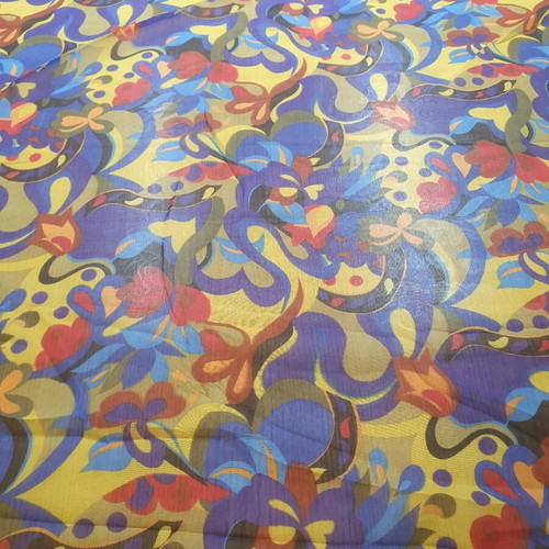 Muslin transparent multicolor 1.10 width new