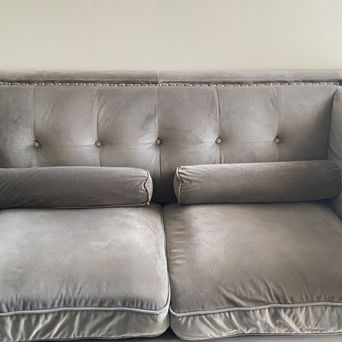 Velvet sofa used, 1.50 m width