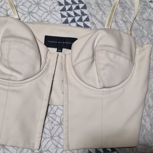 Tassos Mitropoulos Top-Corset Medium Size Beige like new
