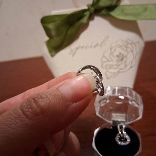 Silver S925 earrings with zirconia new