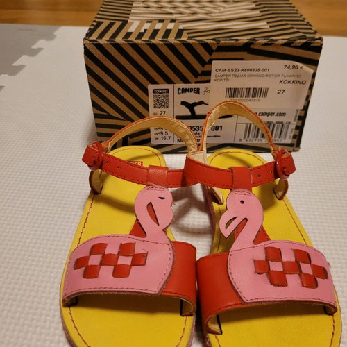 Camper Kids Sandals like new, red/fuchsia, size 27