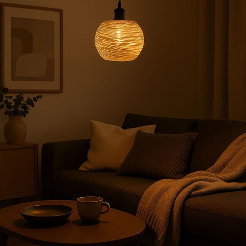 Amber Weave Ceiling Light new, handmade, PLA material