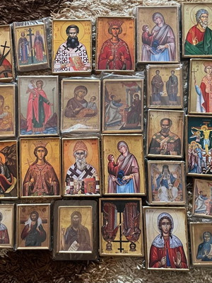 Christian handmade icons used, pack