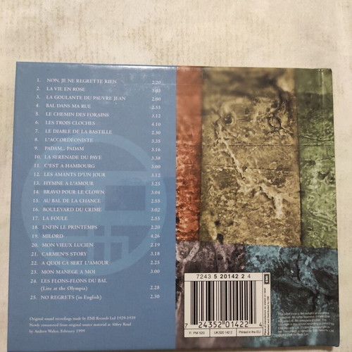 Edith Piaf Legends of the 20th Century CD like new, French jazz