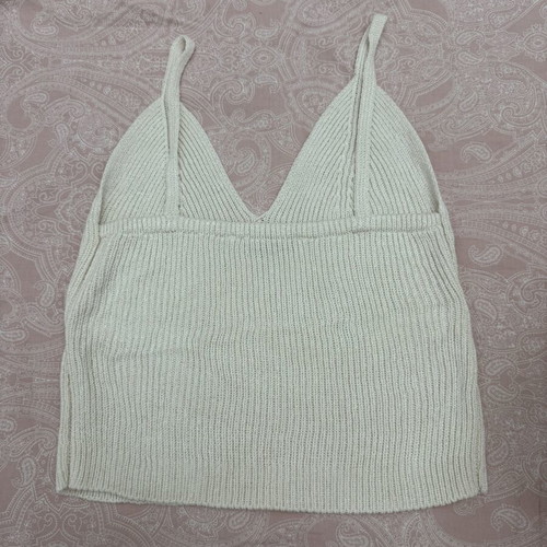 Knit crop top Zara size S beige like new