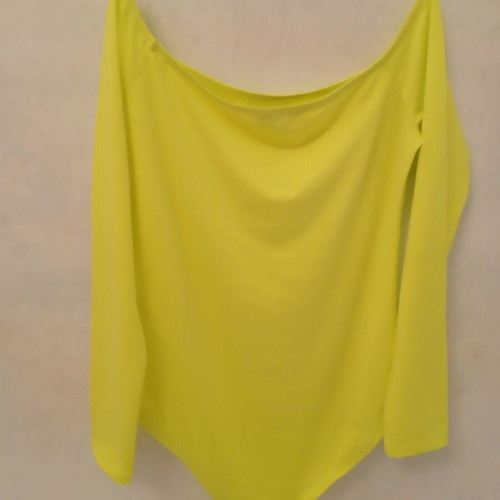 Jennyfer Neon Lime Long Sleeve Bodysuit Size S like new
