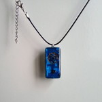 Handmade double-sided necklace new, blue and turquoise