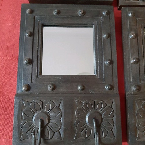 Woodcarved mirrors used, antiques from the 60s, set of 4