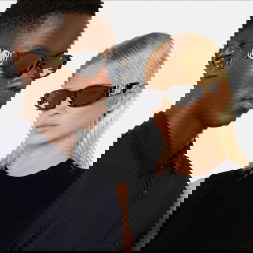 Слънчеви Очила Versace Sunglasses Правоъгълни Черни Версачи УВ400 Gorgona Black Gold