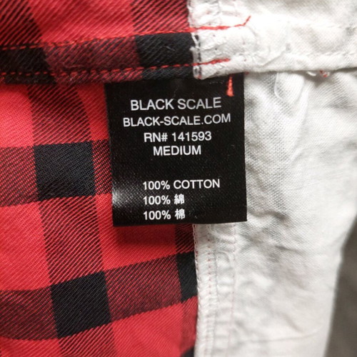 Black Scale men's shirt size M like new, white and red