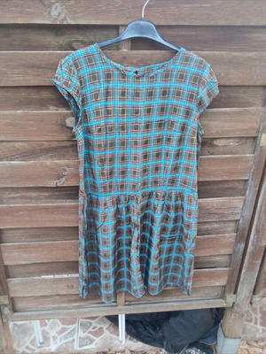 Helmi dress size L, viscose, like new, brown and orange