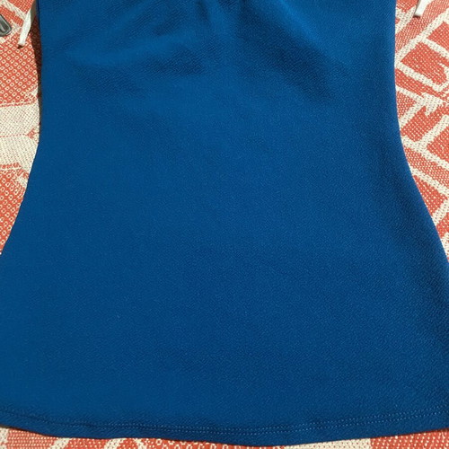 Strapless blouse, blue, size M