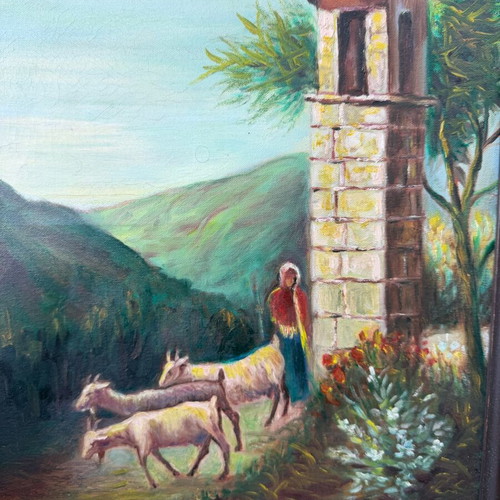 Painting by artist Skourlis used