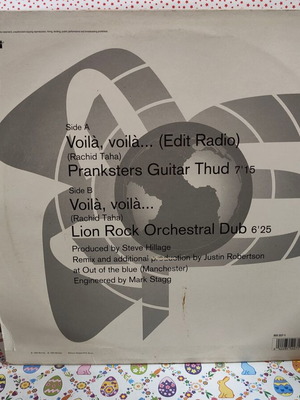 Rachid Taha Voilà Voilà Que Ça Recommence vinyl record used