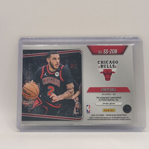 2024-25 Panini-Prizm Black Basketball Lonzo Ball Sensational Signatures Blue #56 new