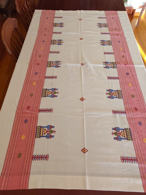 Handmade Cretan Woven Tablecloth 160x150 cm like new