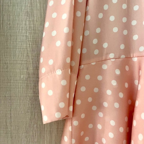 Kiwe polka dot shirt new, size S, white-pink