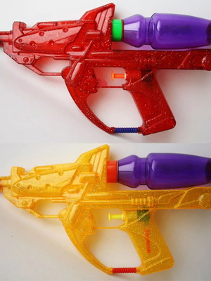 Old space water pistols 2 pieces 30cm from 1990s