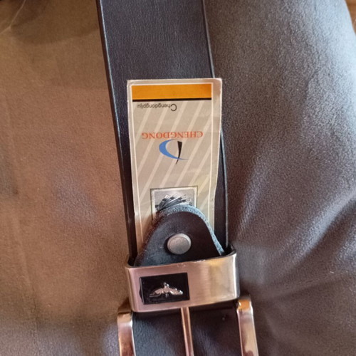 Men's genuine leather belt new, 105 cm, black