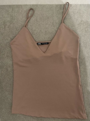 Zara brown slim top like new, size S