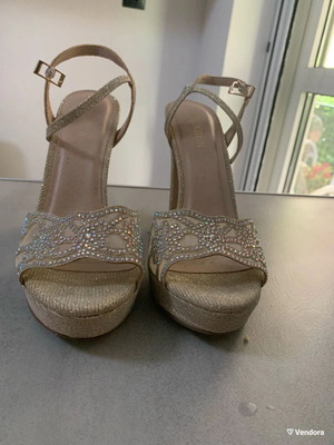 Mitropoulos Shoes Pumps like new, gold heels size 38