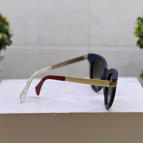 White Shark Women's Sunglasses Cat Eye Blue and Gold New