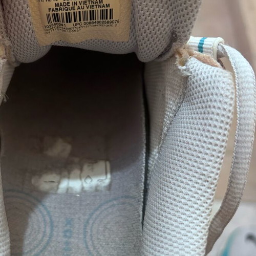 Nike Shox athletic shoes used, leather, white, size 43
