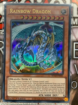Yu-Gi-Oh! Rainbow Dragon card new