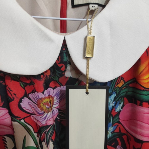 Gucci vintage dress new with tags, colorful floral and leopard print