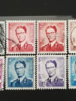 Γραμματόσημα Βελγίου 1957 King Baudouin σαν καινούργια, σετ 8 τεμαχίων