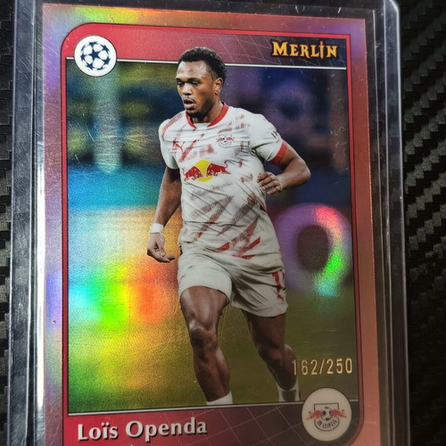 2024-25 Topps Merlin Heritage UEFA Club Competitions Loïs Openda Purple Refractor #80 /250