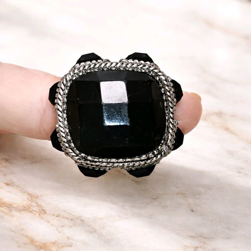 Large massive Mango women's ring used, silver