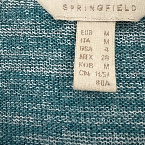 Springfield women's knitted blouse turquoise like new, size M