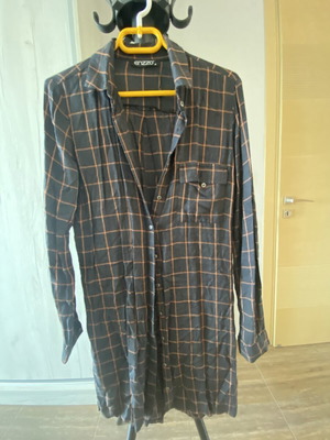 Enzzo shirt dress like new, brown, size S