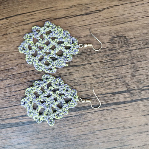 Handmade crocheted earrings, unique designs