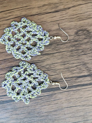 Handmade crocheted earrings, unique designs