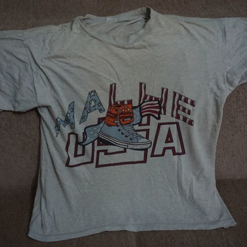 Men's short-sleeve t-shirt used, gray, size L