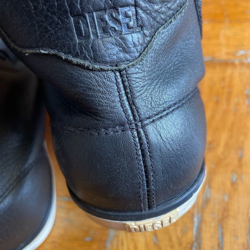 Diesel soft leather ankle boots used, size 36, black