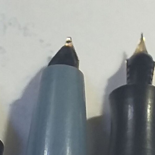 Set of 3 collectible pens with gold plating and slightly deformed body