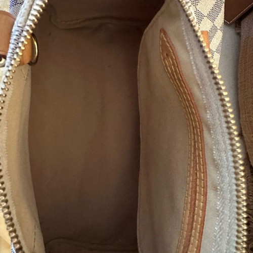 Louis Vuitton Speedy 30 Damier Azur Canvas handbag used, white and blue