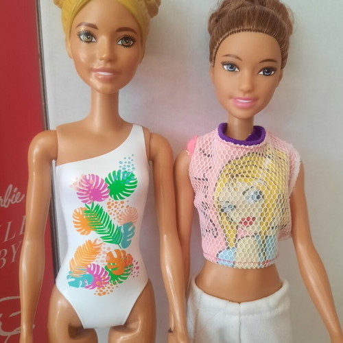Barbie lot of 2 dolls by Mattel, Olivia hybrid and Color Reveal