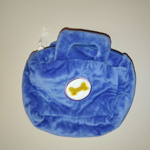 Plush bag like new, blue, small size