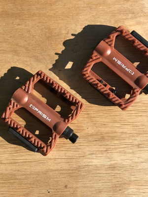 Prism NW-430 Bicycle Pedals new, brown, 9/16 axle